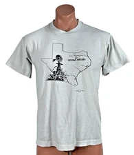 Vintage 1984 Texas Art Tee June Marquis Lone Star State Long Horn Shirt