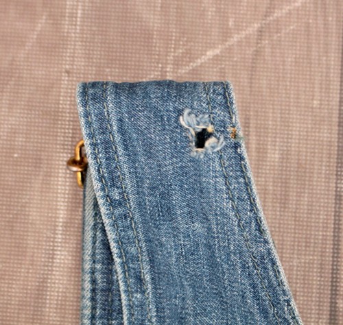 Mens VTG 60s Blue Jelt Denim Lee Overalls Sz S-M 1960s - Picture 13 of 14