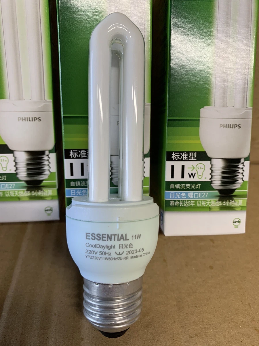 Philips Compact Fluorescent Cool White Light Bulb E27 Edison