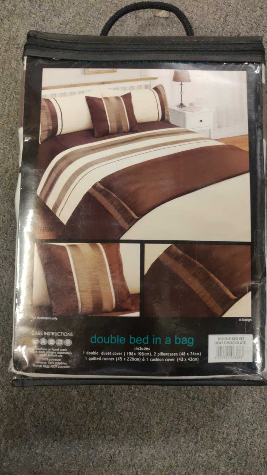 5 Piece Bed in a Bag Bedding Duvet Quilt Cover Set, Double & King Size