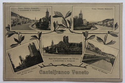 Postcard Castelfranco Veneto views Treviso Veneto landscape T10