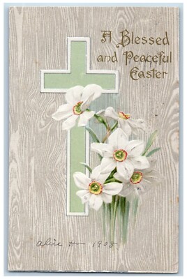 Waynesboro Hagerstown Pennsylvania PA Postcard Easter Holy Cross Flowers 1908