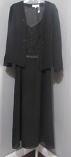 erica hannah 2 piece jacket dress black size 8 nwt