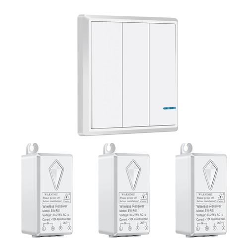 Wireless Light Switch Receiver Kit Remote Control No Wiring Waterproof for Lamp - Picture 15 of 27