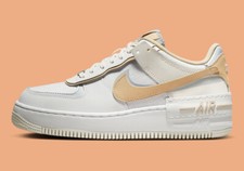 Women's Nike Air Force 1 Shadow Low Summit White Sesame Tan DV7449-100 sz 9