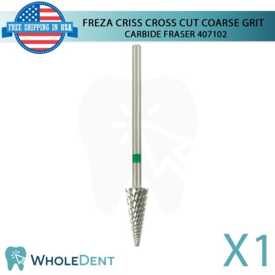 Fraise Dentaire Carbure Criss Cross Cut 6.0mm - Grit Grossier, Pour Labo Dentaire