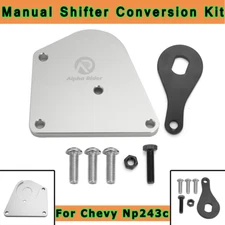 For Chevy Np243c Transfer Case Manual Shifter Conversion Kit silver Aluminum US