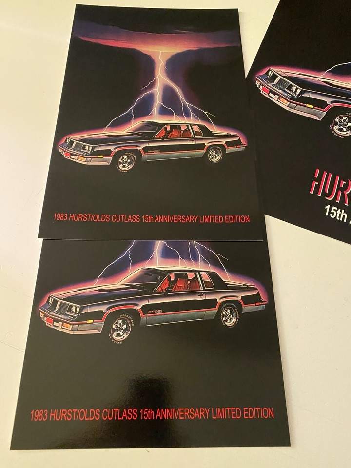 LOT OF 4 OLDSMOBILE 1983 HURST OLDS DEALER POSTER 18x28 - 16x20 - 2 ...