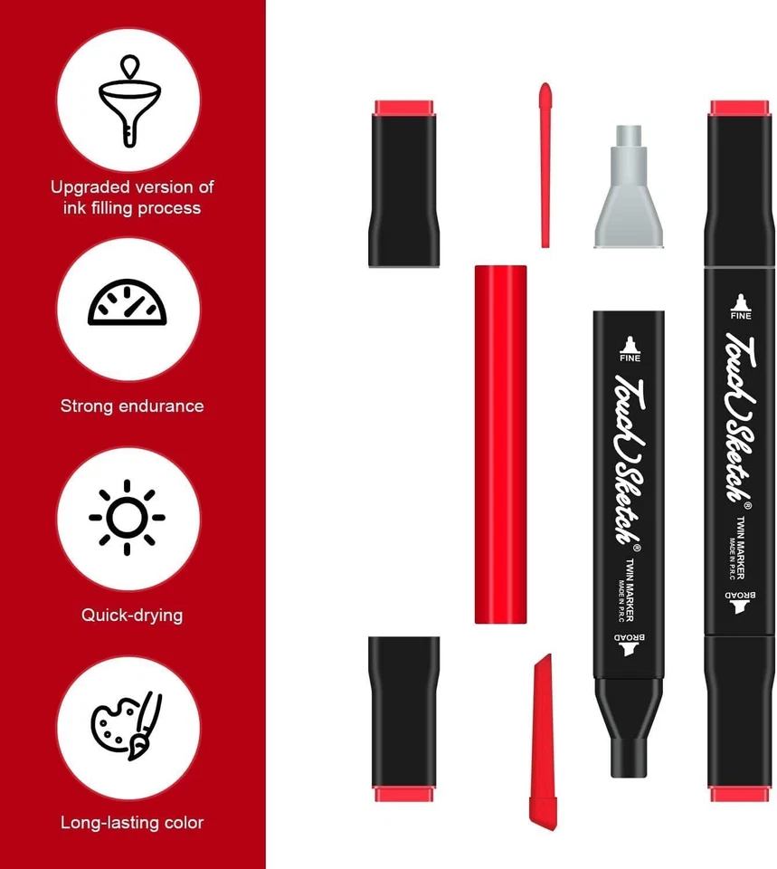 Filz Stifte für Steine Wasserfest 80 Farben Marker Stifte zum Steine Bemalen NEU - Bild 4 von 4