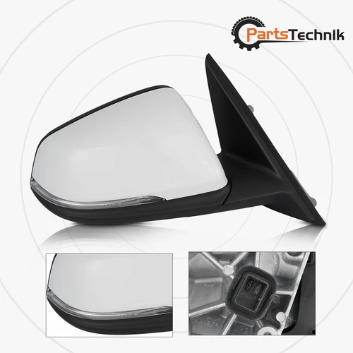 Fit BMW X1 2016 2017-2021 White Heated Mirror w/Memory Turn Signal Right Side RH