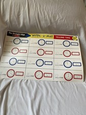 MELISSA  DOUG WRITE-A-MAT TELLING TIME LEARNING MAT, AGES 6 
