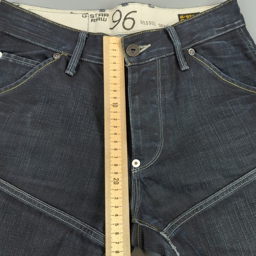 G Star Raw Jeans Mens W 28 L 30 Blue 96 Elwood Heritage Embro Tapered Button Fly - Foto 12 di 15