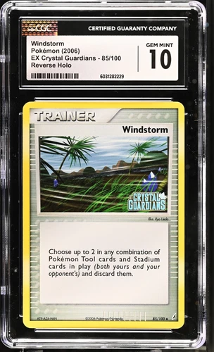 Windstorm 85/100 Reverse Holo EX Crystal Guardians Pokémon Card CGC 10 GEM MINT