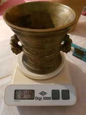 alter Mörser Messing ? Amor Vincit Omnia 1771 Sammler Hobby Deko rar schwer