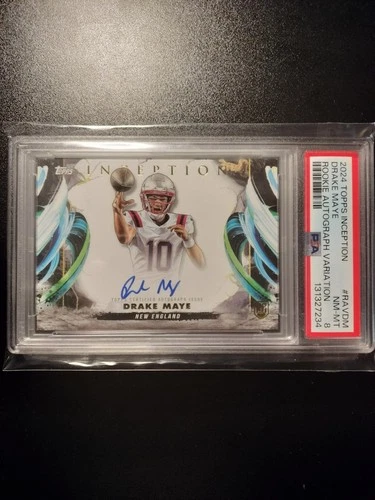 2024 Topps Inception Rookie Autograph Variation Drake Maye PSA 8 #RAV-DM Auto RC