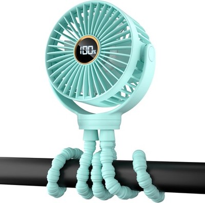 Portable Stroller Mini Fan, Rechargeable 3-Speed Personal Fan for Baby Travel
