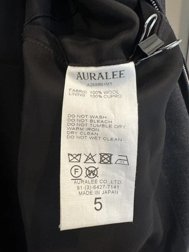 Auralee Ultra Fine Tropical Wool Zip Blouson Charcoal 5 NWT Harrington SS26 image 7