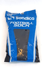 Image of Sondico Junior Black Football Socks 1 Pair UK 1-6 EU 33-39 New Sealed Bag