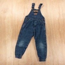vtg usa made OSHKOSH B'GOSH embroidered bull horn denim overalls size 6 kids
