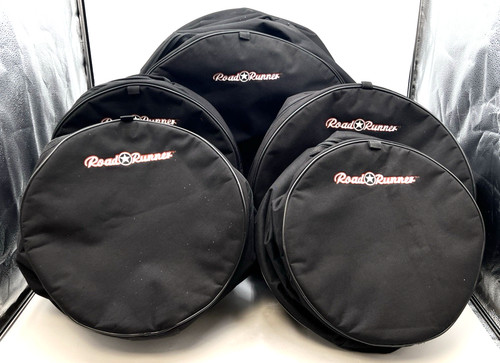 ROAD RUNNER STANDARD 5 PC DRUM BAG SET 18 X 22 16 X 15 12 X 13 11 X 2 6.5 X 14