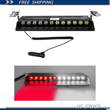 12v Universal Dashboard Strobe Light 12-led Emergency Warning Flash Light Car T