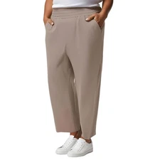 Calvin Klein Performance Womens Smocked High Rise Wide Leg Pants Plus BHFO 7420