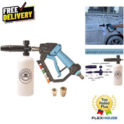 #ad Ergonomic 5000 PSI Pressure Washer Gun with Versatile Foam Cannon and Nozzles $69.74