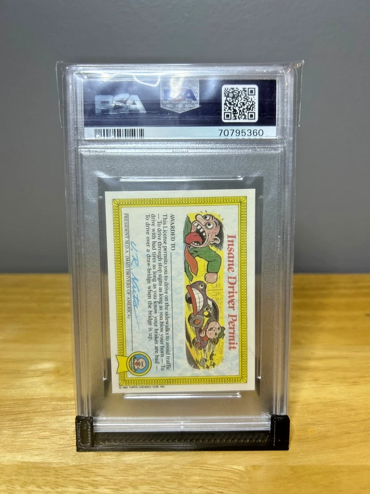 BAD BOB 1986 Topps Garbage Pail Kids UK Mini 18b GPK Card PSA 10 GEM MINT - Image 2 of 2