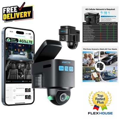 Dual Dash Cam with Real-Time Monitoring & 24/7 Support - Ideal for Teen Drivers