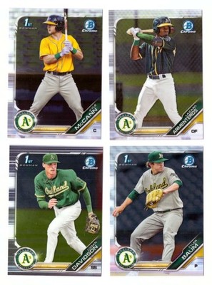 2019 Bowman Draft Chrome Team Set - OAKLAND As