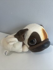 Vintage The Original The Dog Artist Collection Pug Plush Lying Down Big Head 9  