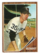 JOHN BUZHARDT 1962 Topps Baseball # 555 High Series SP Short Printed Ex Plus