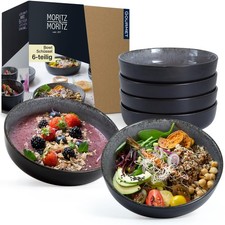 Moritz & Moritz 6er Set Bowl Schüssel Anthrazit Klein