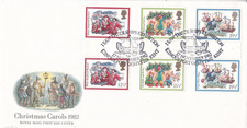 GB 1982 Christmas FDC x 2 Cinque Ports Hythe special cancel unaddressed + enc.