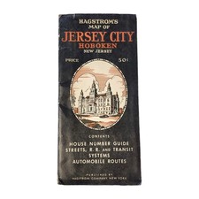 Vintage Hagstrom's Map Of Jersey City Hoboken New Jersey
