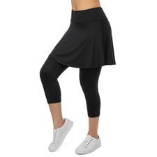 Women Athletic Skirts with Leggings,Skirted Leggings Skorts with Pockets Blac...
