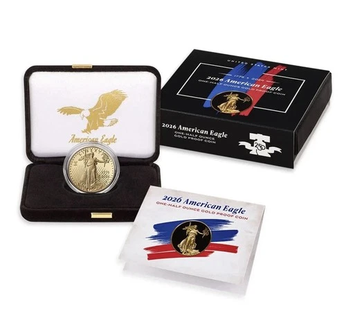 1776-2026-W Semiquincentennial 1/2 oz Proof Gold Eagle w/Box *CONFIRMED SALE*