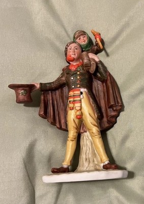 Gorham Figurine Tiny Tim & Bob Cratchit 6.5  Tall Great Condition 