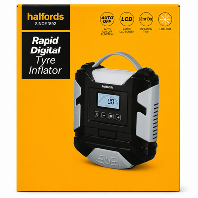 #ad #ad Halfords Rapid Digital Tyre Inflator 12V Air Compressor Auto Shut Off LED GBP 30.00