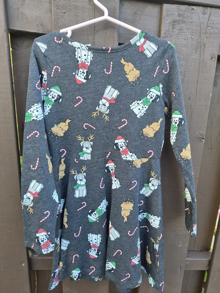 Vestido George Niñas Manga Larga Dálmata Invierno Talla XS 4-5 NUEVO CON ETIQUETAS Foto 3 de 4