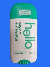 Hello Sage  Eucalyptus Deodorant with Shea Butter Aluminum-Free 24-Hour 2.6 Oz
