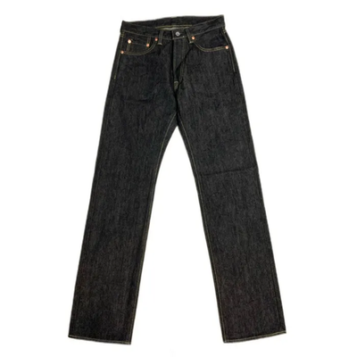 IRON HEART 634S-BK 21oz Black Selvedge Straight Jeans Denim Made