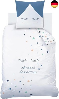 Sterne Mädchen-Bettwäsche Set · Kinderbettwäsche Sweet Dreams · Wende Motiv Wimp