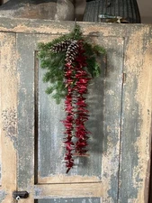 Santa's Primitive Christmas Red Pepper Garland Strings