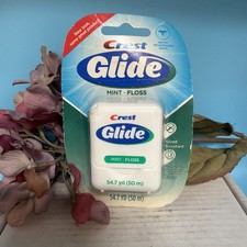 Crest Glide Mint Dental Floss Sealed 54.7yd Shred Resistant Mint Flavored NEW