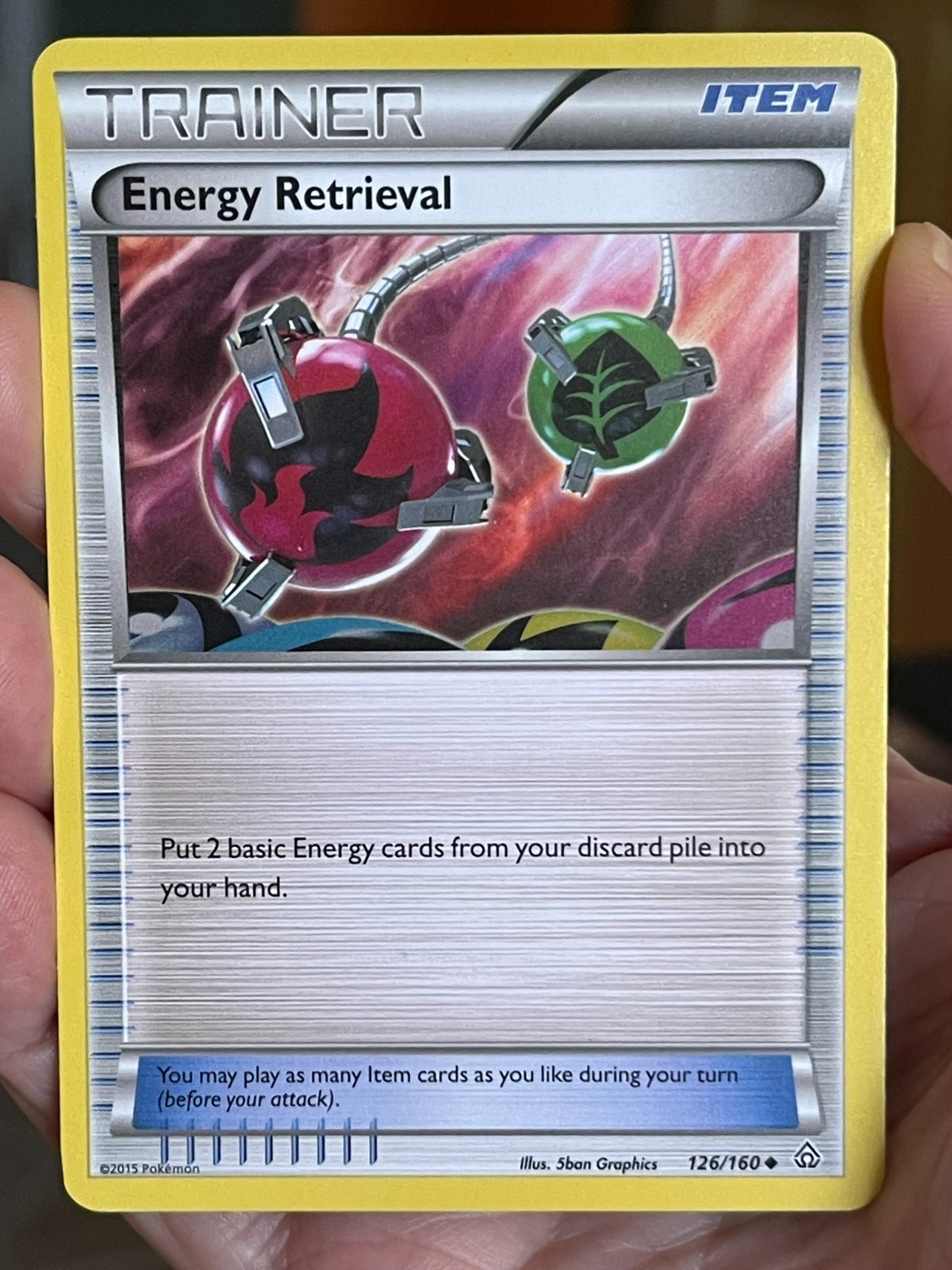 POKEMON ENERGY RETRIEVAL 80/101 UNCOMMON PRIMAL CLASH LP CARD