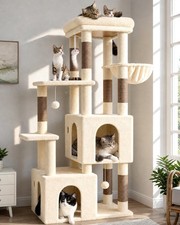 Heavy Duty Cat Tree for Large Cats - Maine Coon Big Breeds, Beige F61