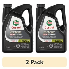 2 PACK Castrol EDGE High Mileage 10W-30 Advanced Full Synthetic Motor Oil 5QT