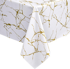 100 Waterproof Vinyl Tablecloth 54x78 Inch, Rectangle PVC Table Cloth for Picni