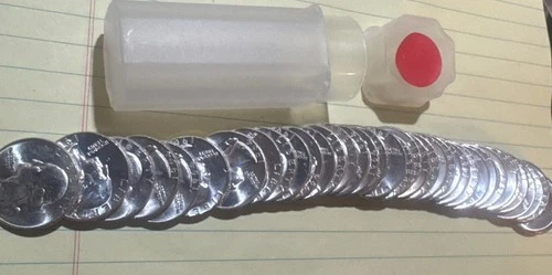 1960s Washington Quarter Roll from estate sale GEM Bu Unc. 90% Silver- 38 Pieces